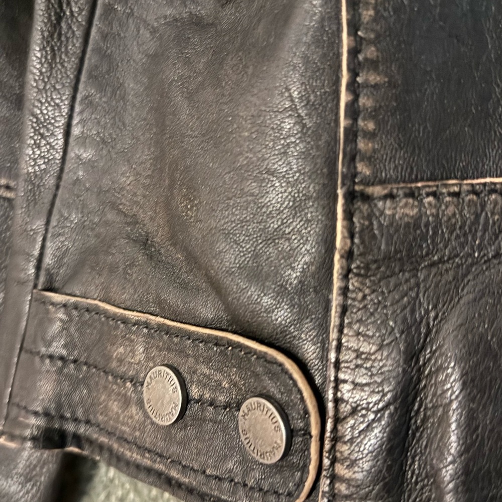 Sundance Reanon distressed leather moto jacket. New in factory plastic. - Picture 9 of 12